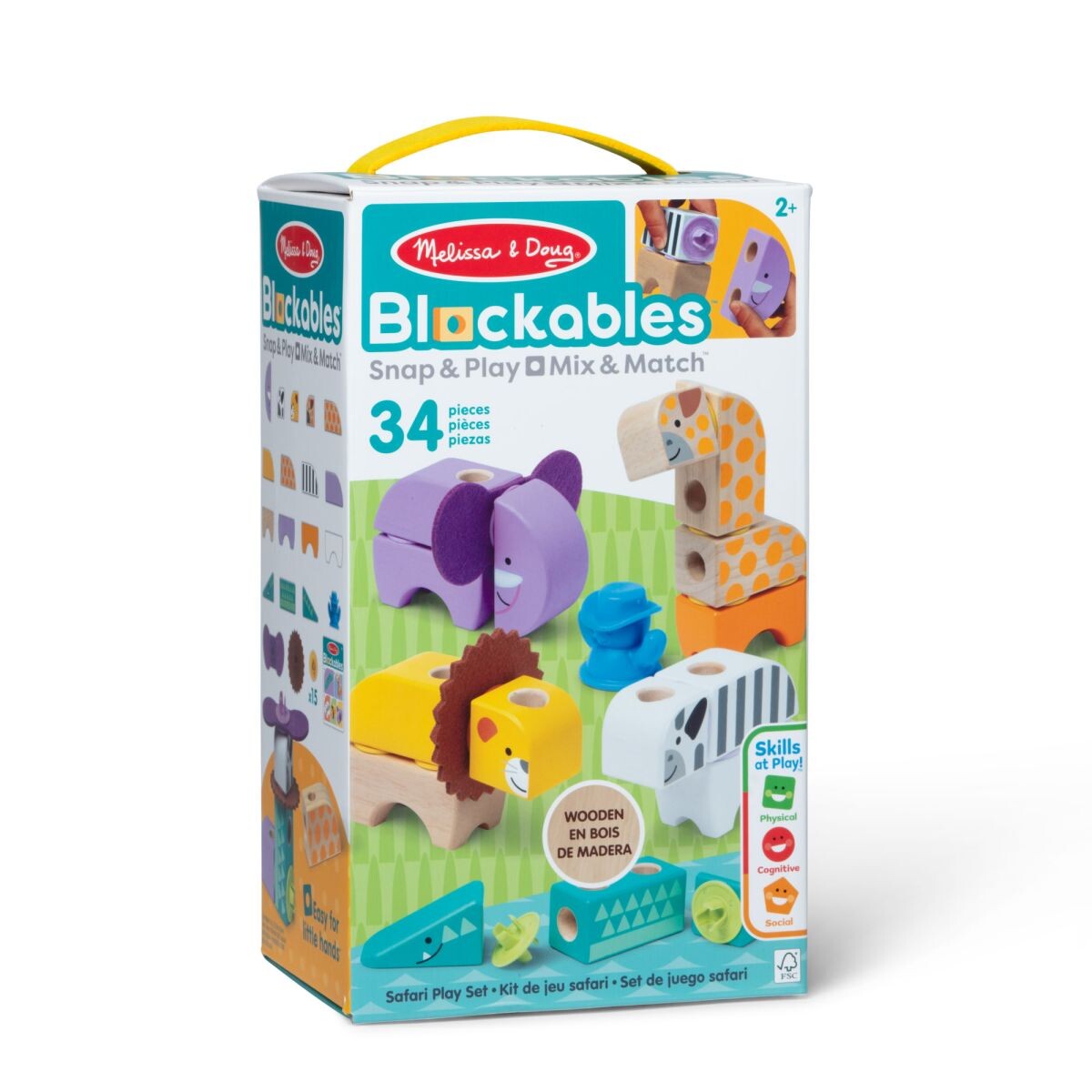 Melissa & Doug blockables stavebnica safari hracia súprava