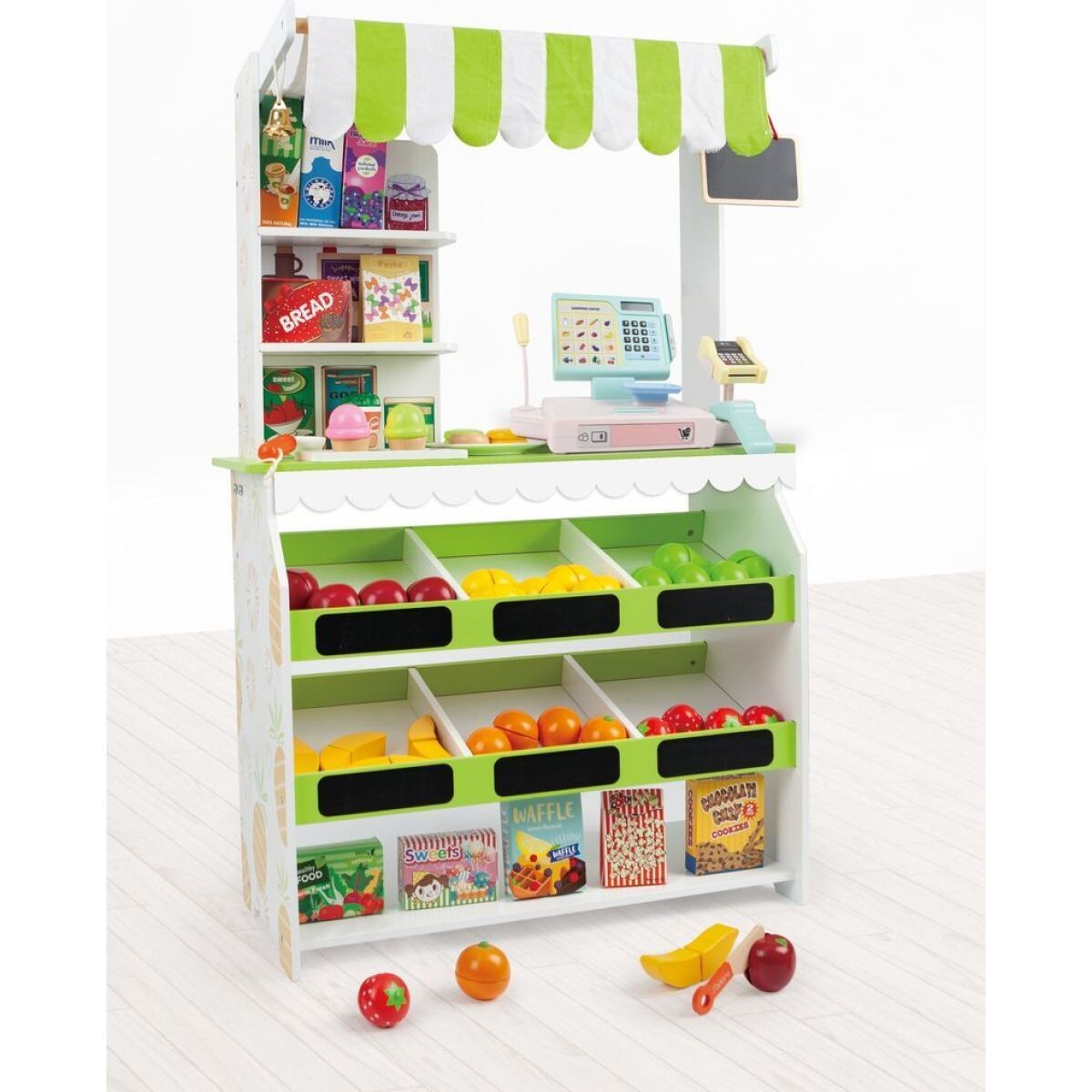 J'ADORE Hrací set obchod - potraviny drevený