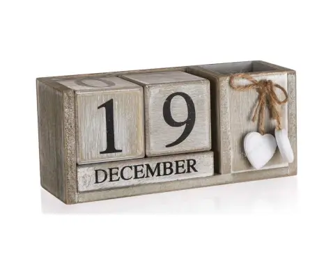 Dekorácia Kalendár Heart%