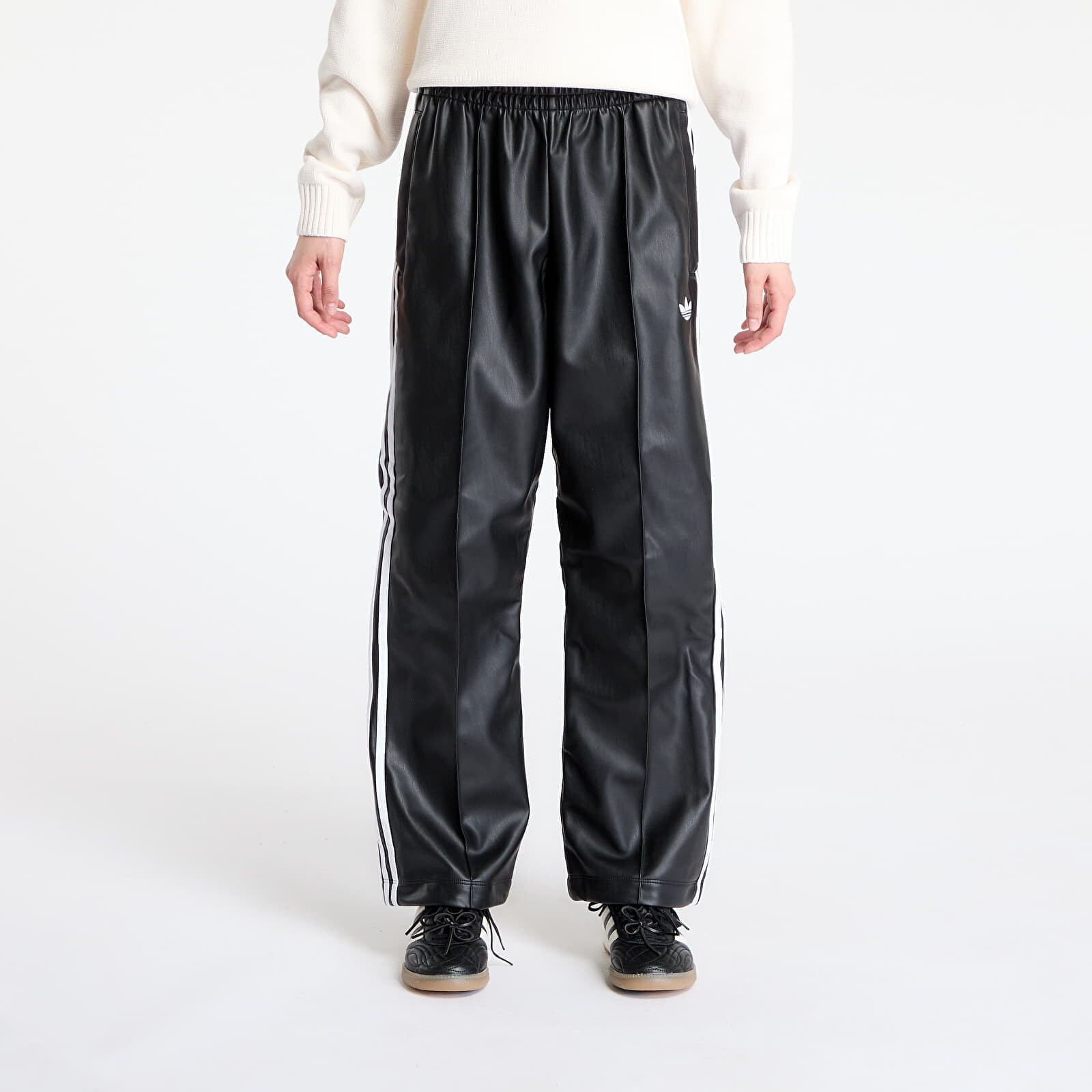 Kalhoty adidas x Jeremy Scott Faux Leather Wide Joggers UNISEX Black XL