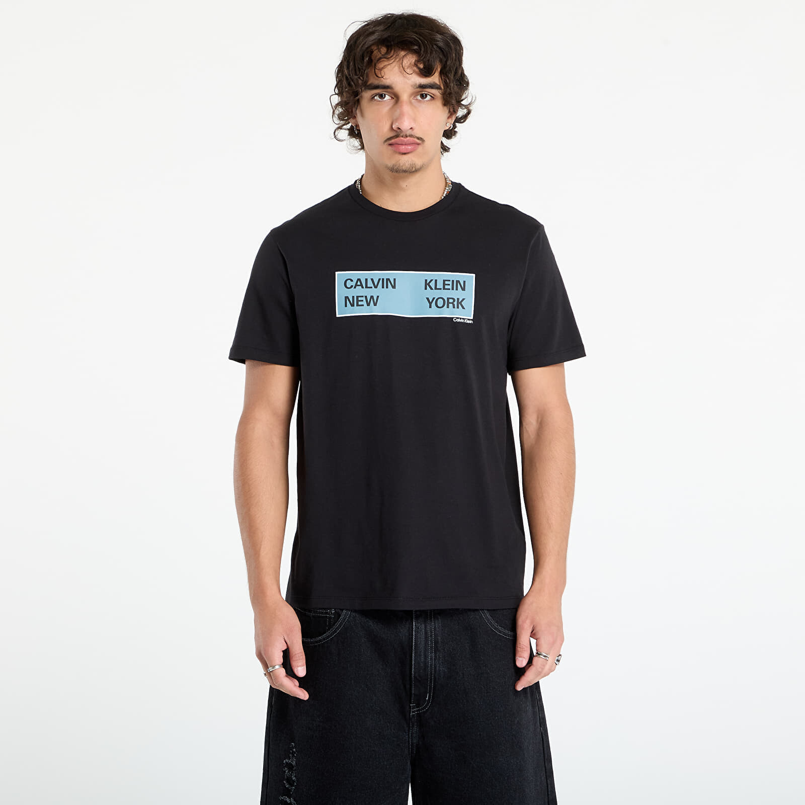 Tričko Calvin Klein Jeans SS CK NY Box Graphic Tee Black S