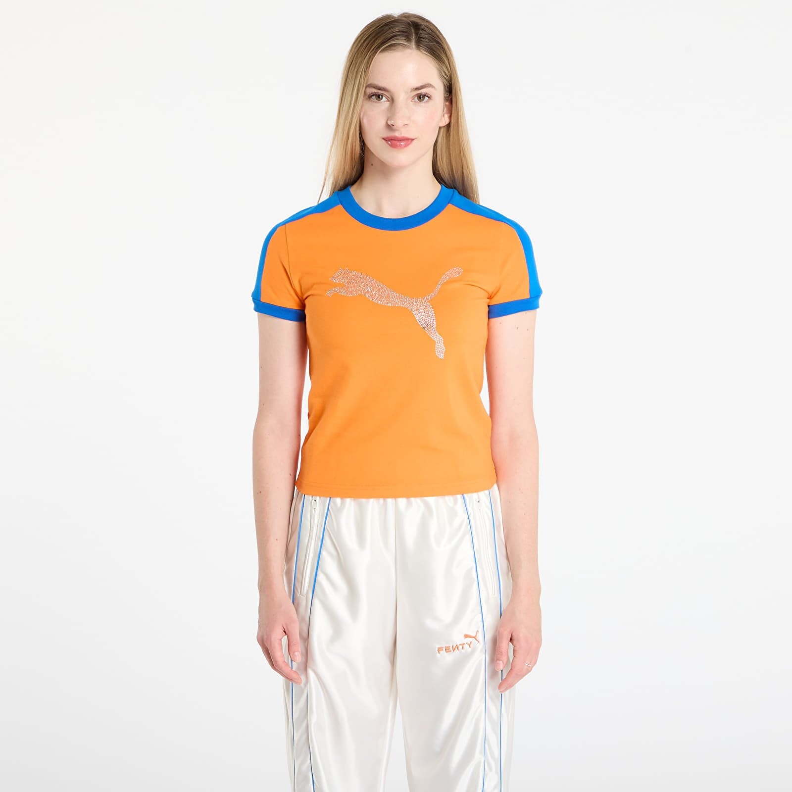 Tričko Puma x FENTY T7 Slim Tee Rickie Orange XS