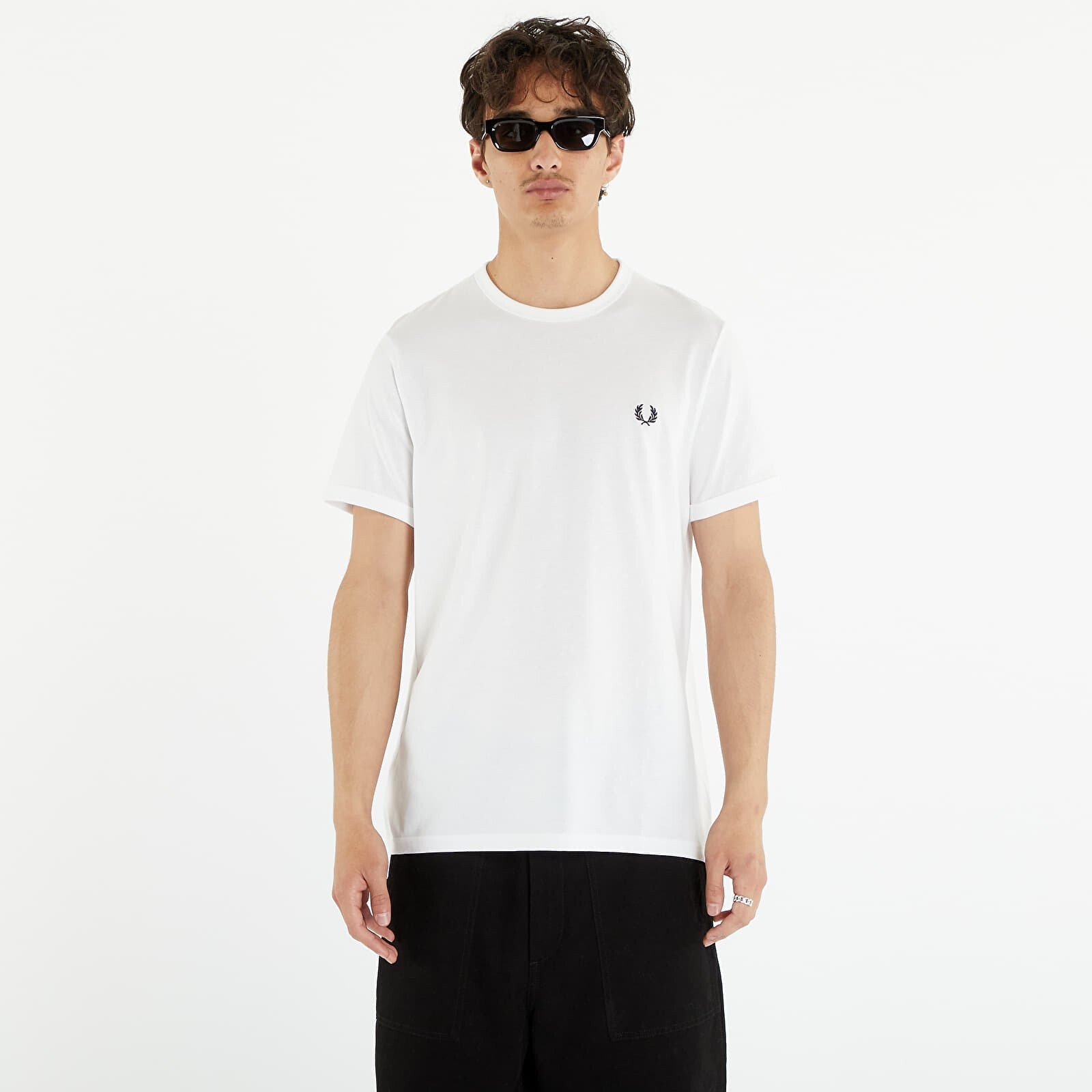 Tričko FRED PERRY Ringer Tee White M
