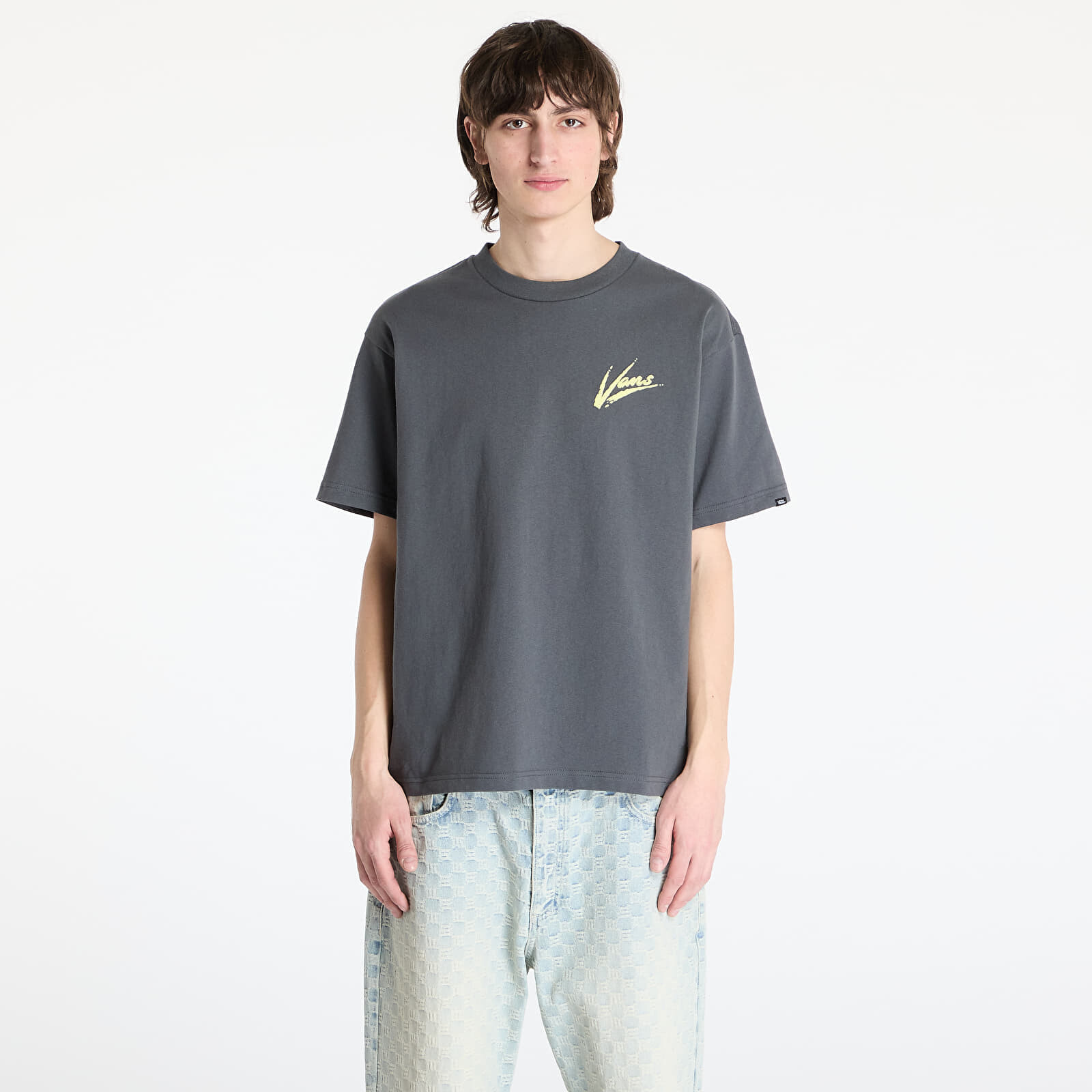 Tričko Vans Brush Script Loose SS Tee Asphalt/ Shadow M