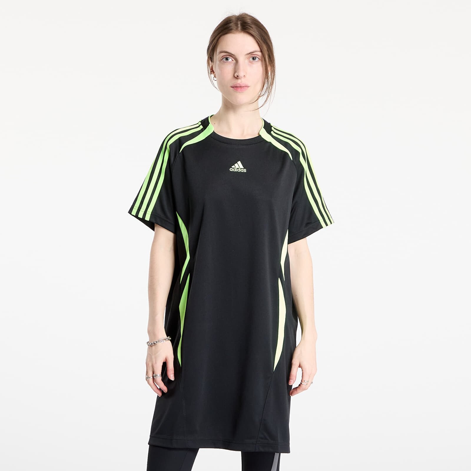 Oblečenie adidas Teamgeist Adicolor Tee Dress Black/ Signal Green S