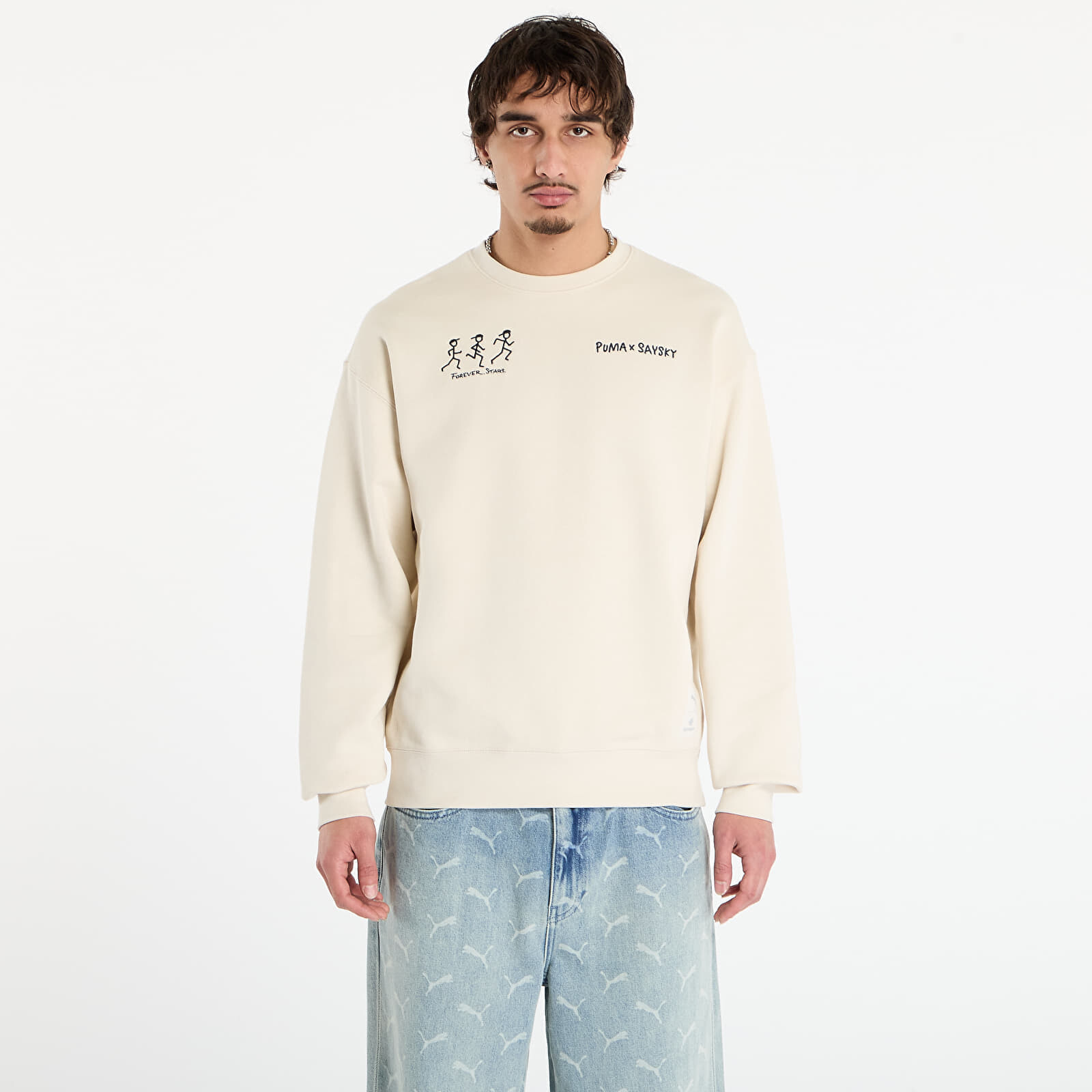 Mikina Puma x Saysky Crew Sweatshirt UNISEX Alpine Snow L