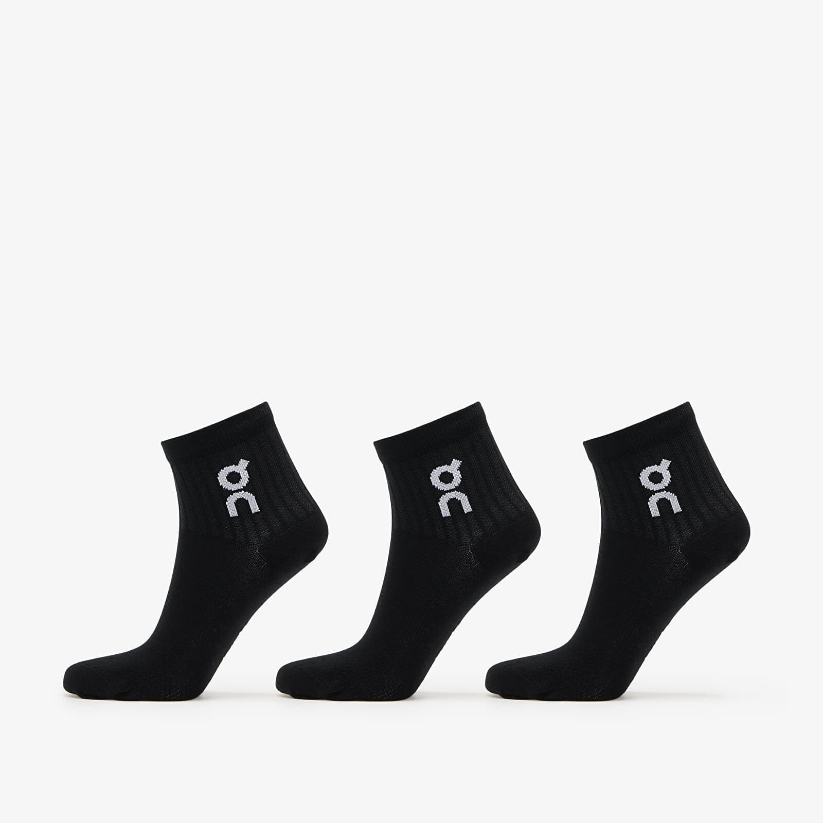Ponožky On Logo Sock Mid 3-Pack Black M