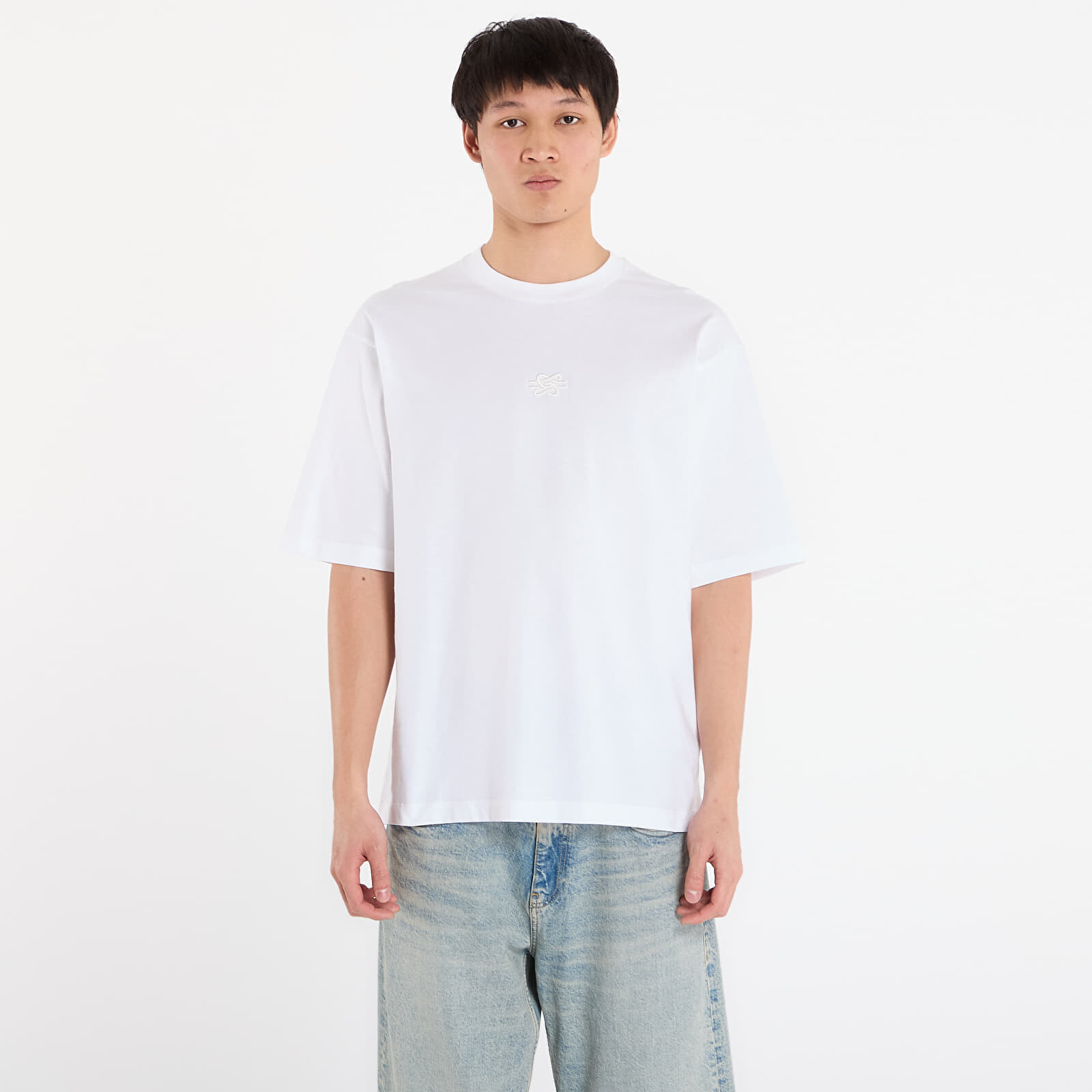 Tričko Filling Pieces T-Shirt Boxy Embroidered White XL