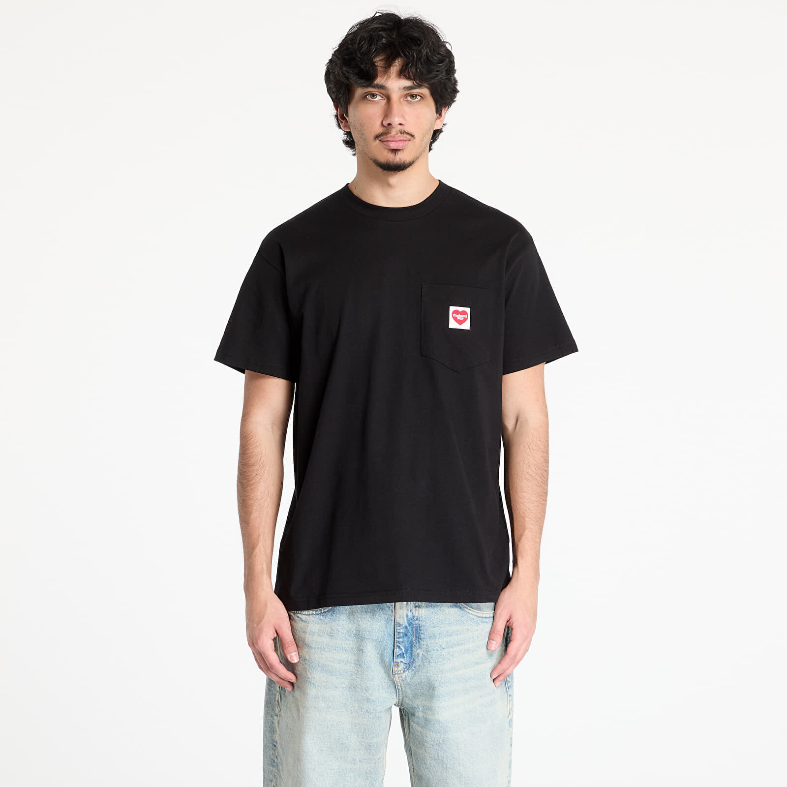 Tričko Carhartt WIP S/S Pocket Heart T-Shirt UNISEX Black/ Red XS