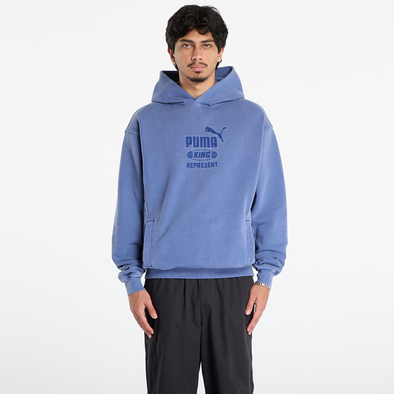 Mikina Puma x REPRESENT Graphic Hoodie Blue Dusk L
