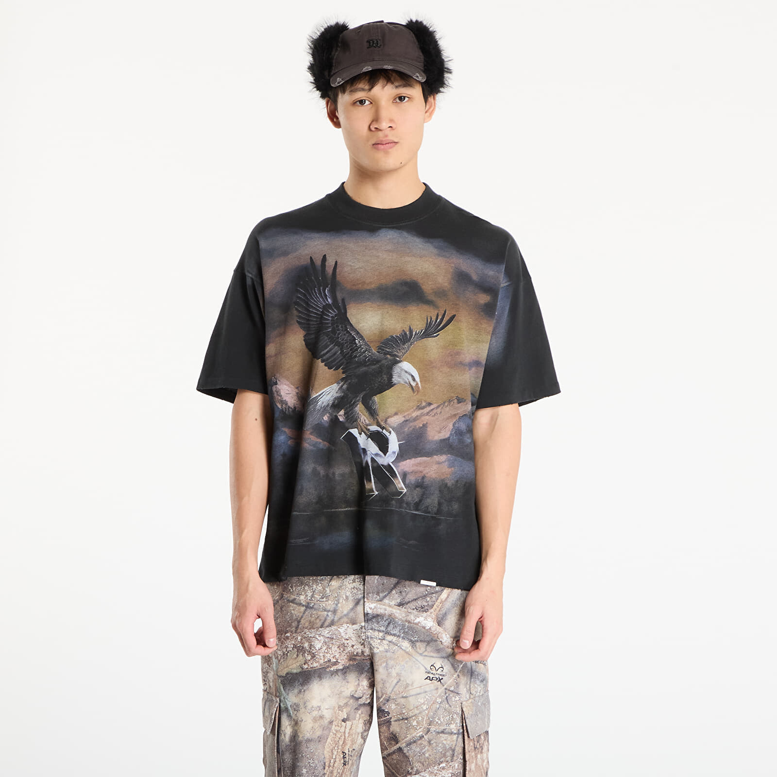 Tričko REPRESENT Chrome Flight T-Shirt UNISEX Stained Black XXL