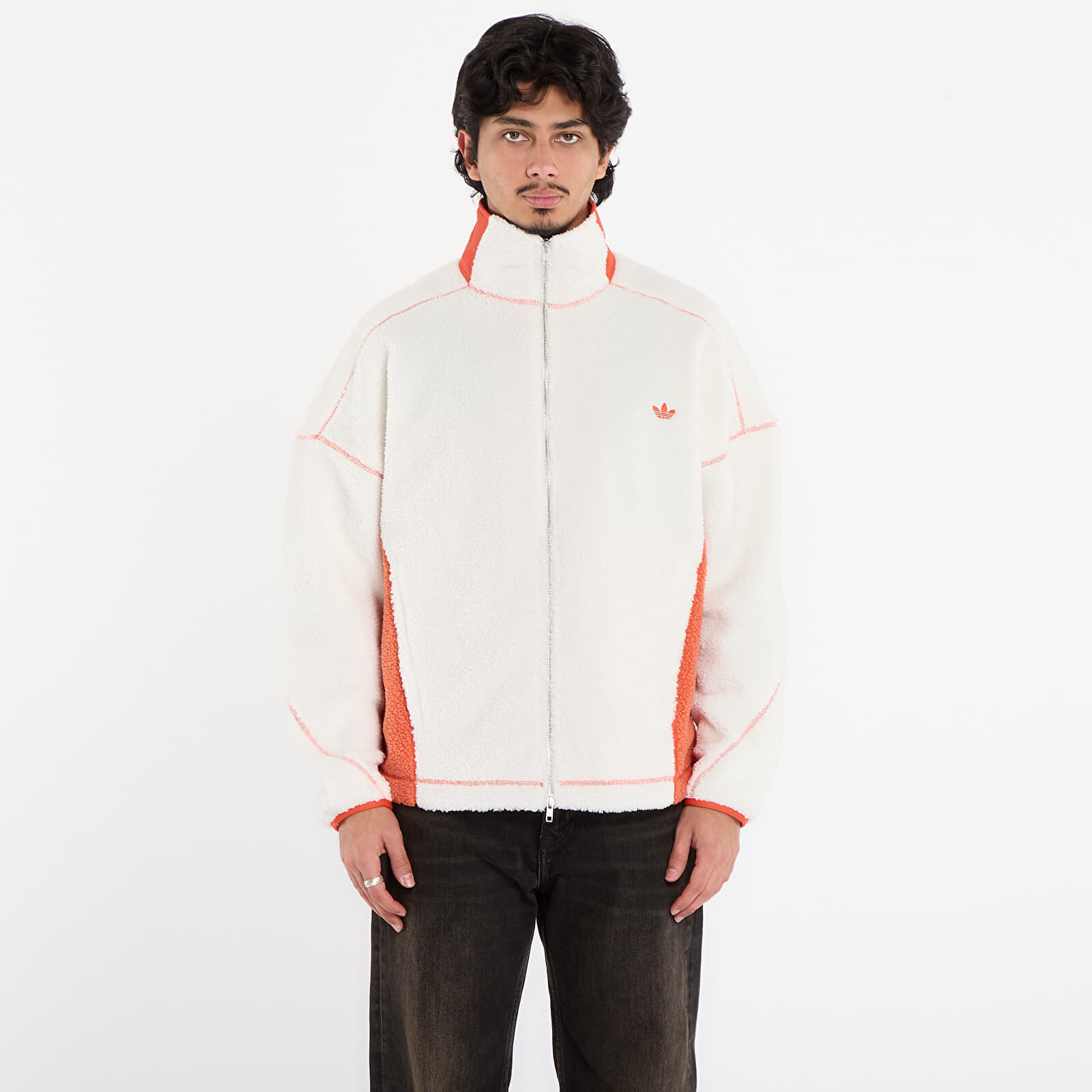 Bunda adidas LA Originals Adams Blvd Fleece Jacket UNISEX Off White/ Black XL