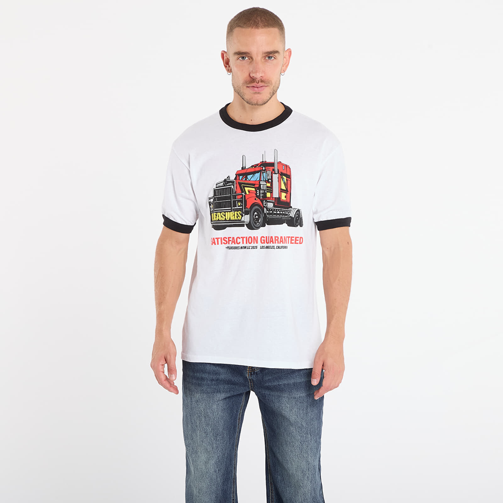 Tričko PLEASURES Big Load Ringer T-Shirt White S