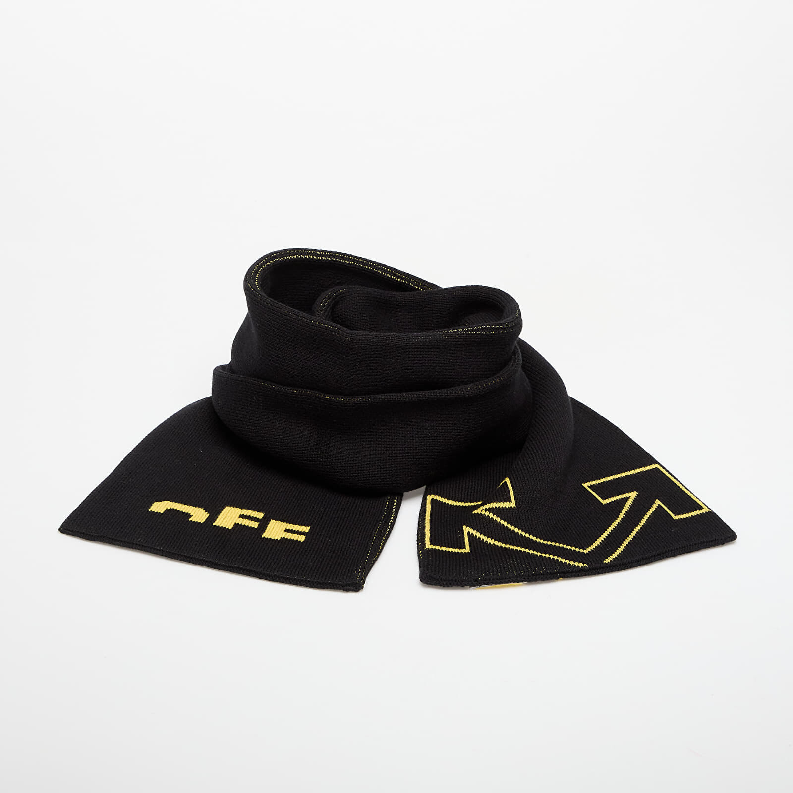 Šál OFF-WHITE KIDS Type Logo Scarf Black/ Yellow Universal