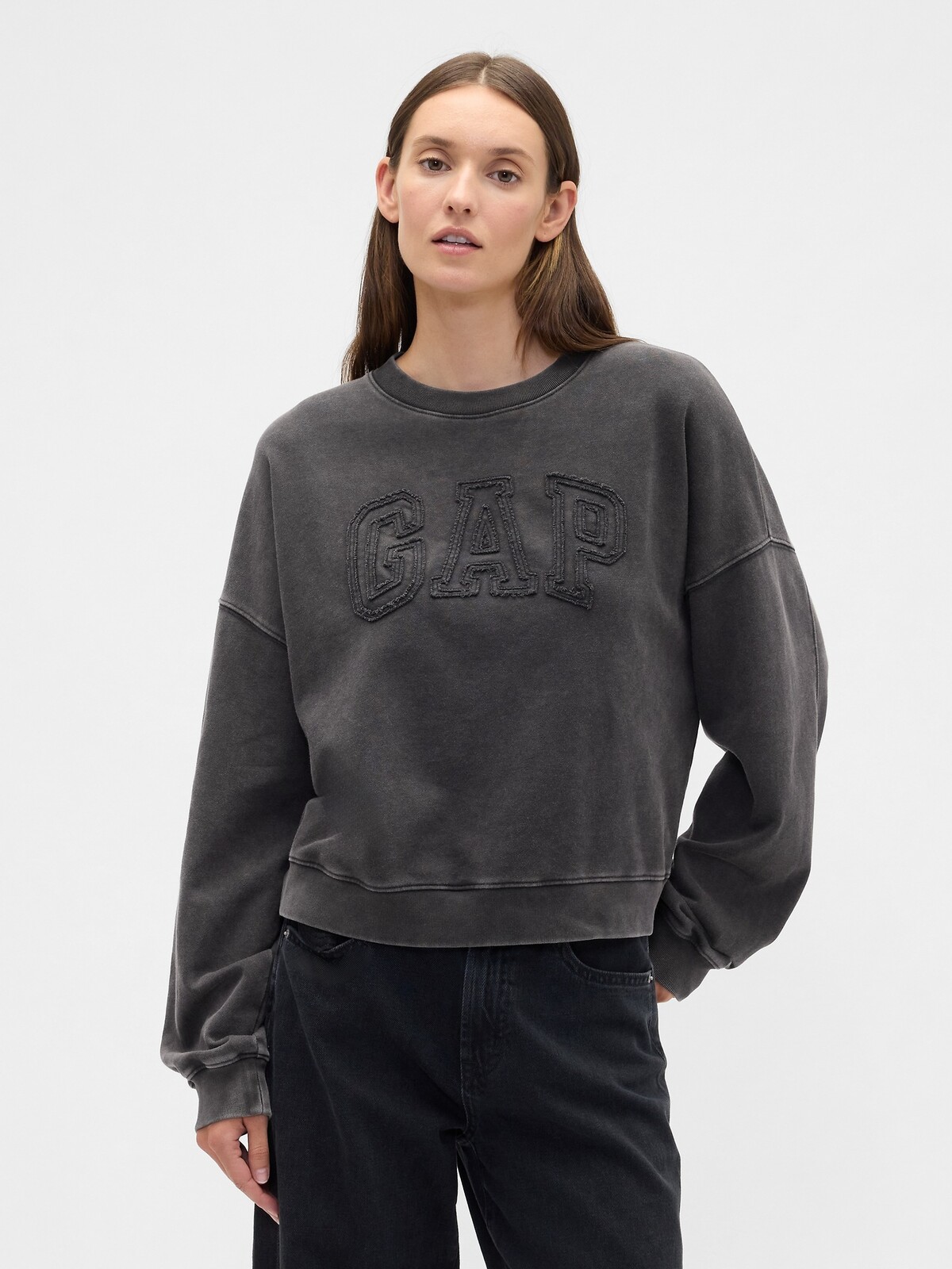 GAP Sweatshirt with French Terry Logo - Ladies