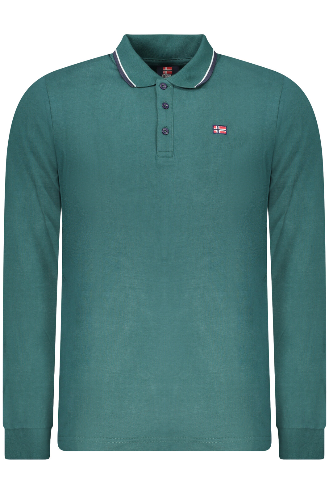 NORWAY 1963 MEN'S LONG-SLEEVED POLO SHIRT, GREEN