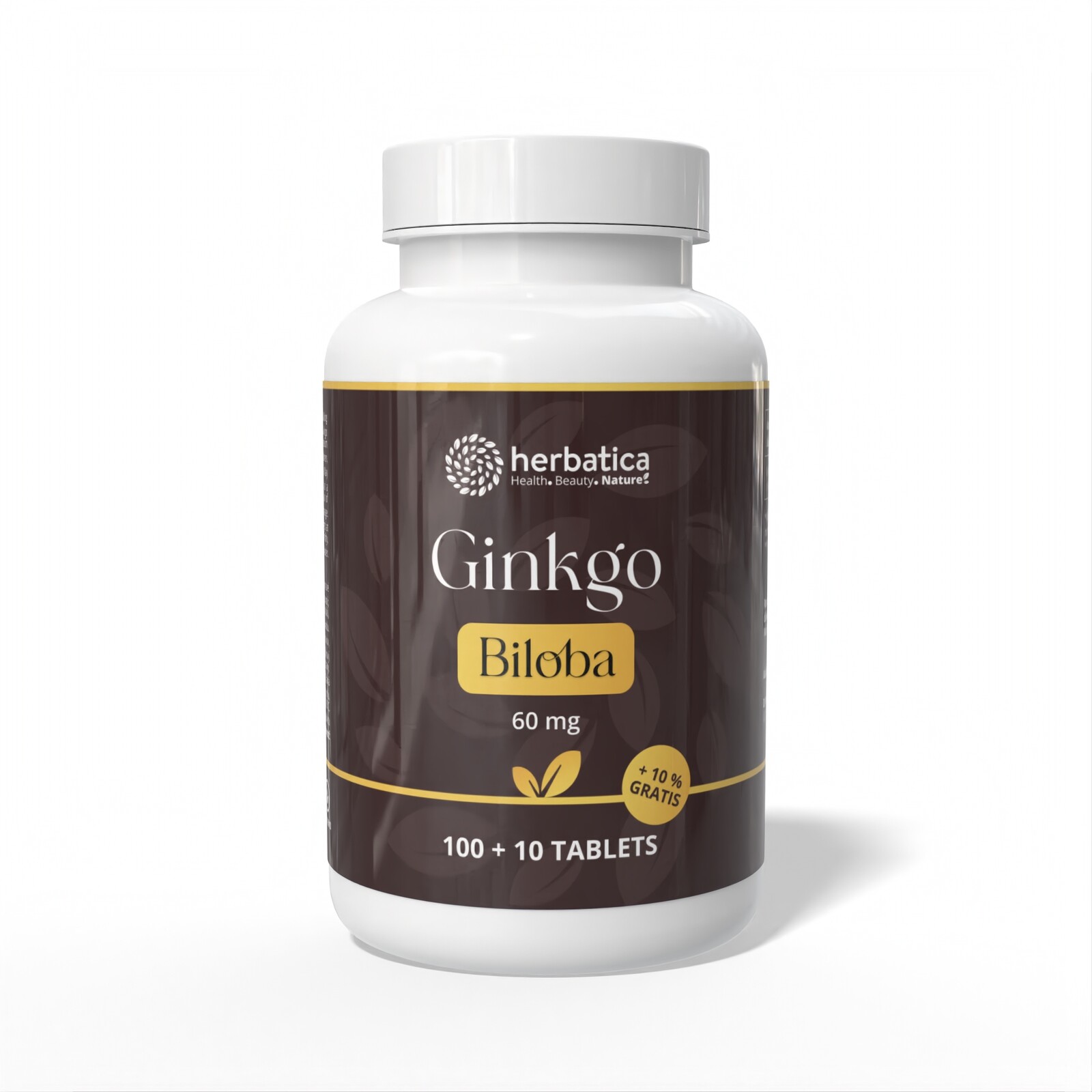 Ginkgo biloba 60 mg - 110 tabliet - Herbatica