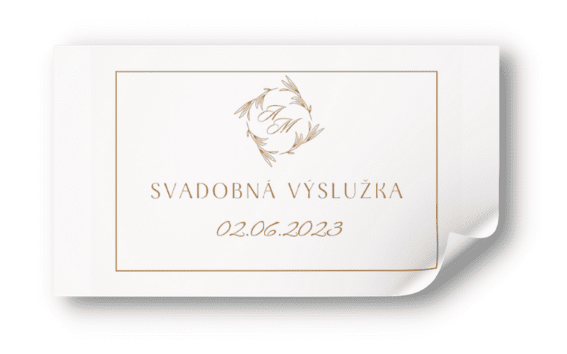 Personal Nálepka na výslužku - Golden Exquisite Zvoľte množstvo: od 20 do 40 ks