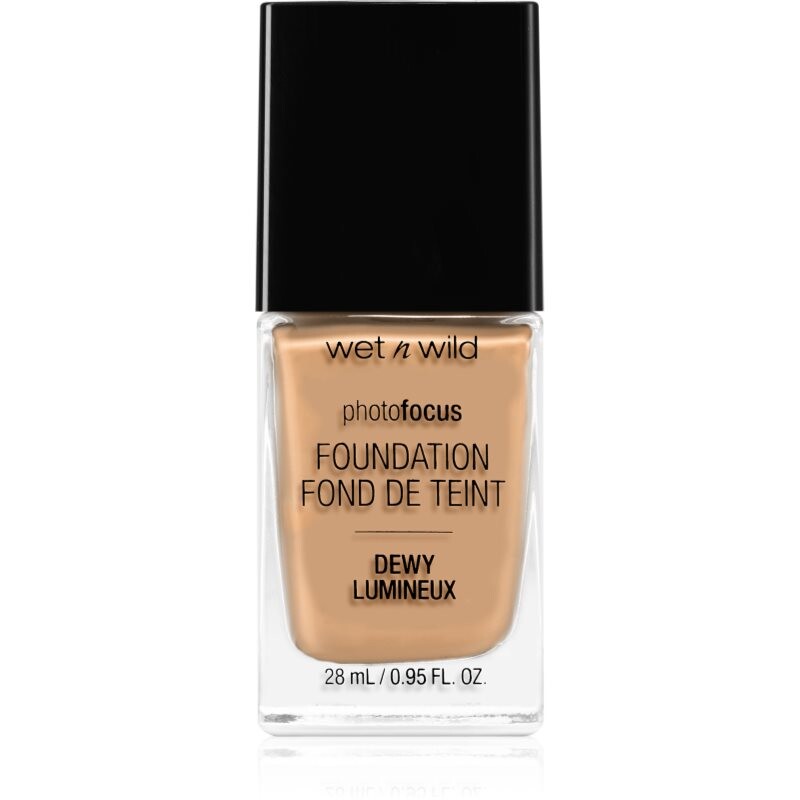 Wet n Wild PhotoFocus ľahký hydratačný make-up pre rozjasnenie pleti odtieň Golden Beige 28 ml
