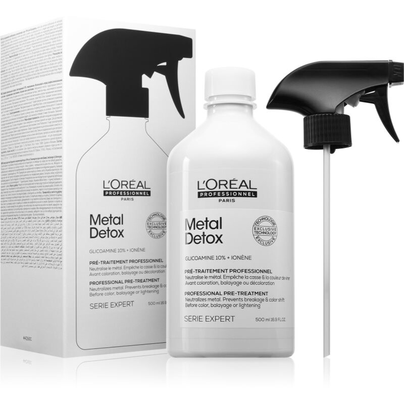 L’Oréal Professionnel Serie Expert Metal Detox prípravný sprej neutralizujúci mosadzné podtóny 10% Glicoamine 500 ml