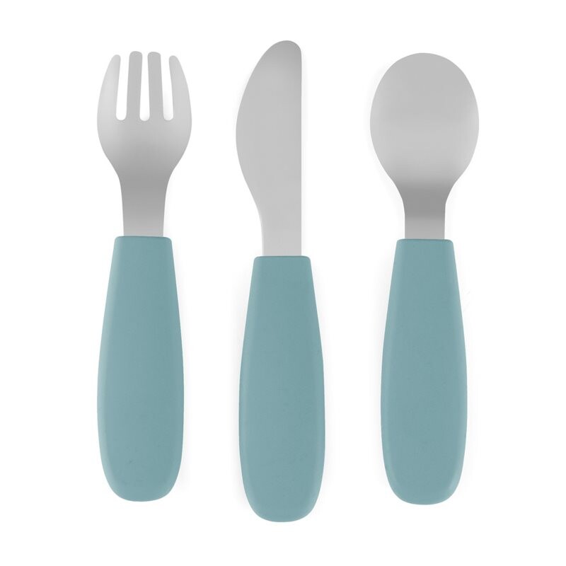 Petite&Mars Take&Match Stainless Steel Cutlery Set príbor Frosted Sky 12m+ 3 ks