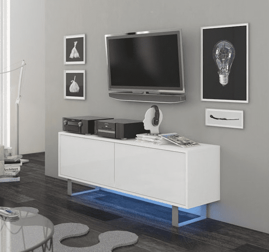 ArtCross TV stolík KING | 01 Farba: Biela / biely lesk