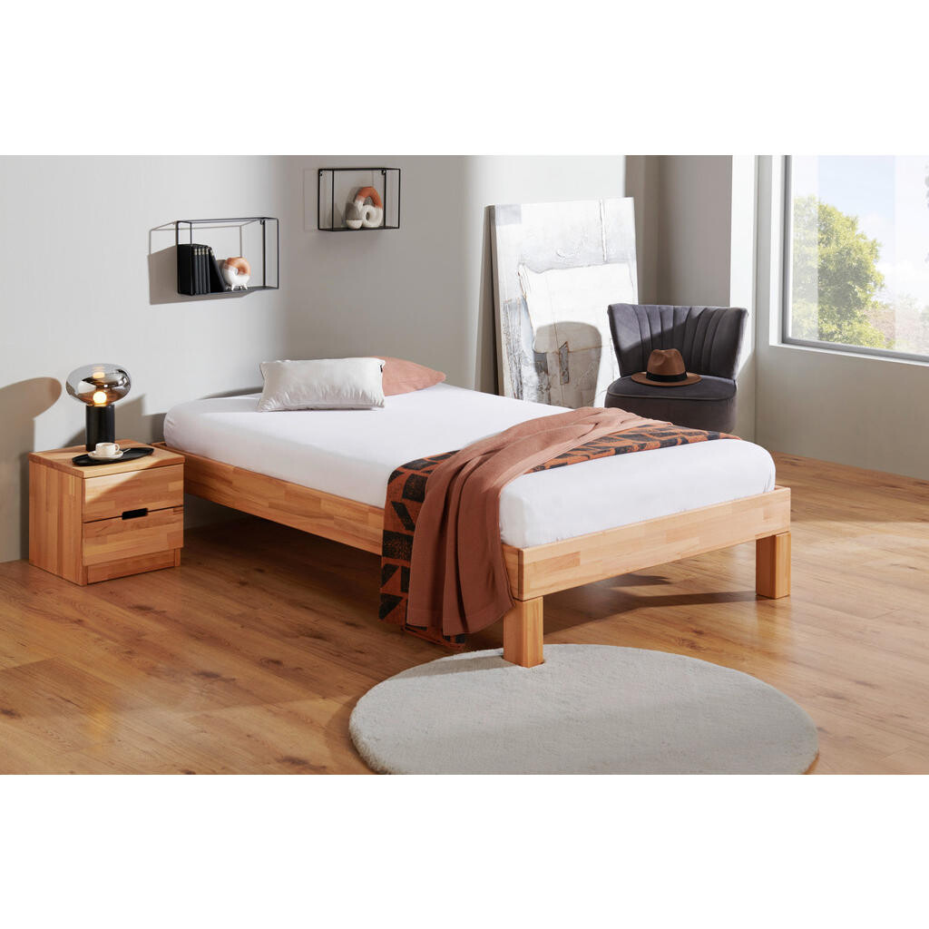 MID.YOU FUTÓNOVÁ POSTEĽ, 120/200 cm jadrový buk