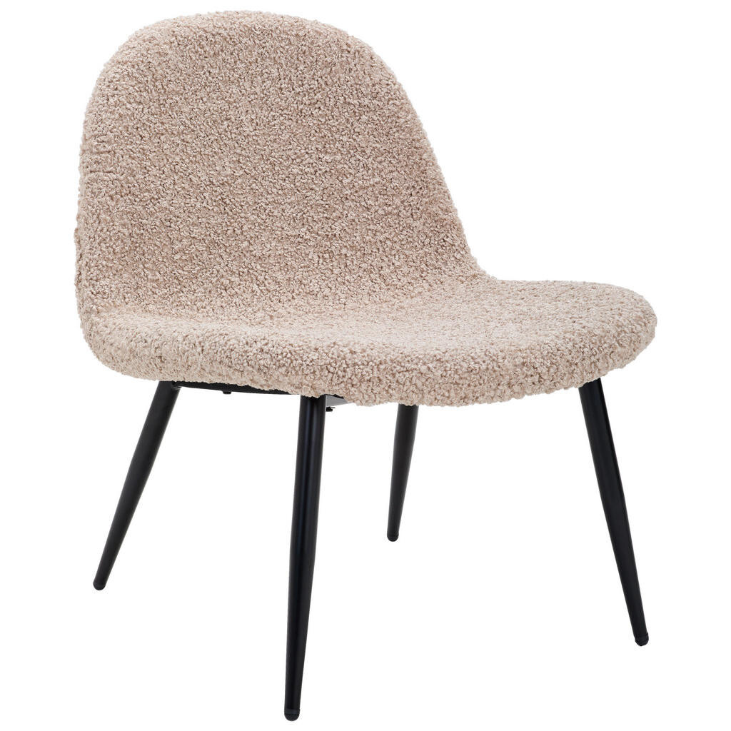 Livetastic KRESLO, drevo, kov, textil, hnedá, čierna