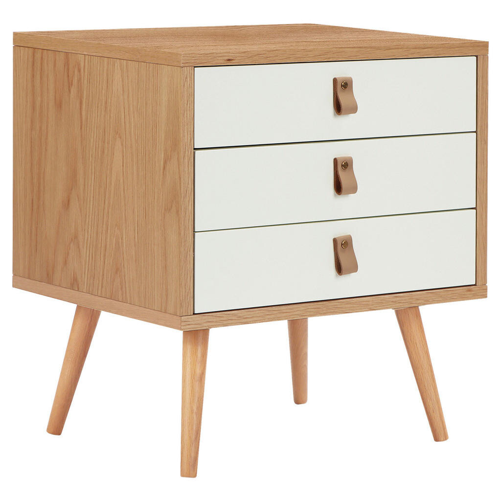 Boxxx NOČNÝ STOLÍK, dub, biela, farba duba, 50/55/40 cm