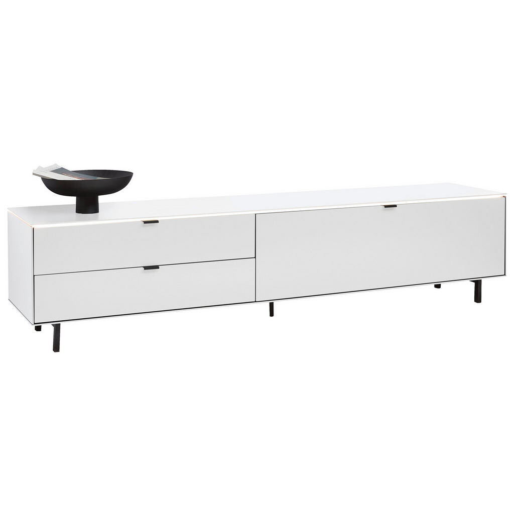 Dieter Knoll NÍZKA KOMODA, dub, biela, 216,8/50,1/46 cm