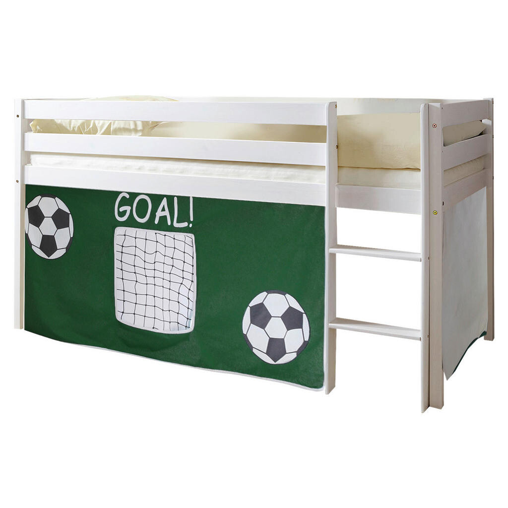 MID.YOU VYVÝŠENÁ POSTEĽ, 90/200 cm zelená, biela