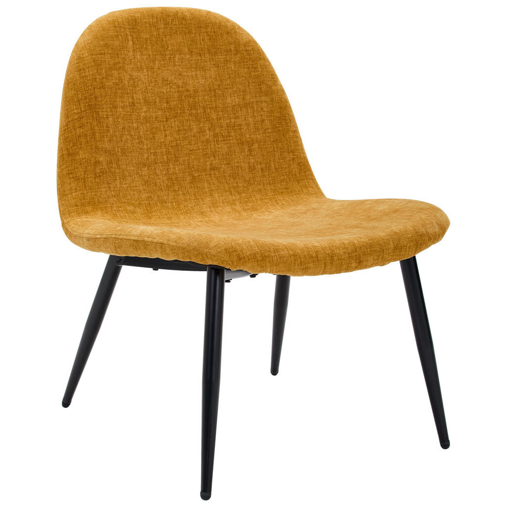 Livetastic KRESLO, drevo, kov, textil, žltá, čierna