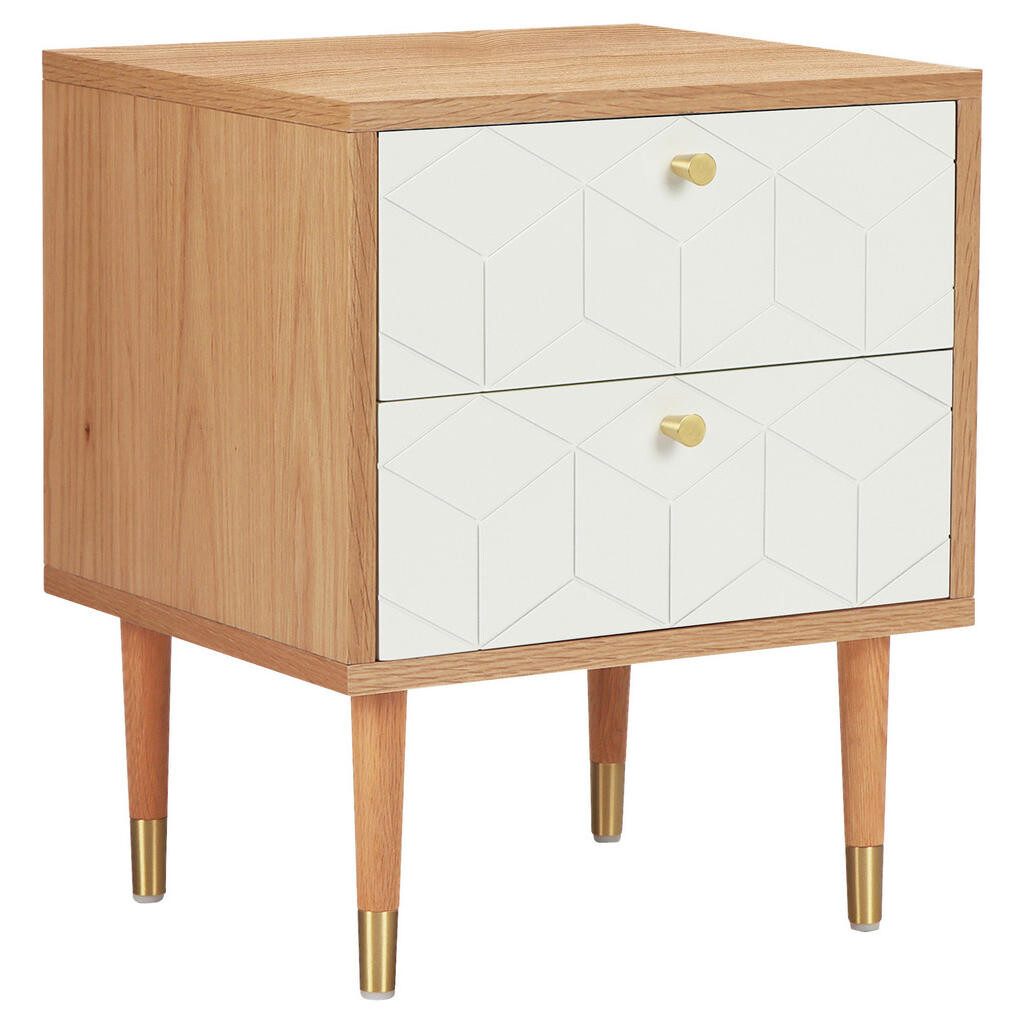 Boxxx NOČNÝ STOLÍK, dub, biela, farba duba, 45/55/40 cm