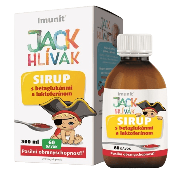 IMUNIT JACK HLÍVÁK Sirup s betaglukánmi a laktoferínom 300 ml