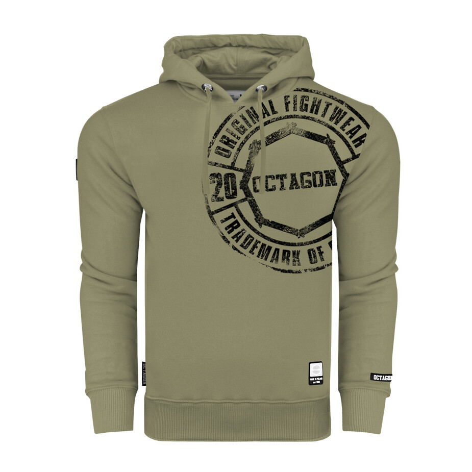 Mikina s kapucňou Octagon FW Stamp - olivová, M