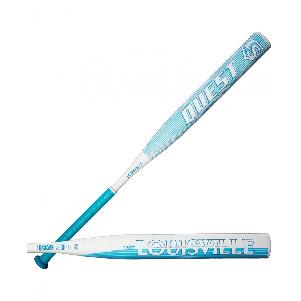 Softbalová raketa Louisville Slugger 31 palcov QUEST-12 - biela-modrá