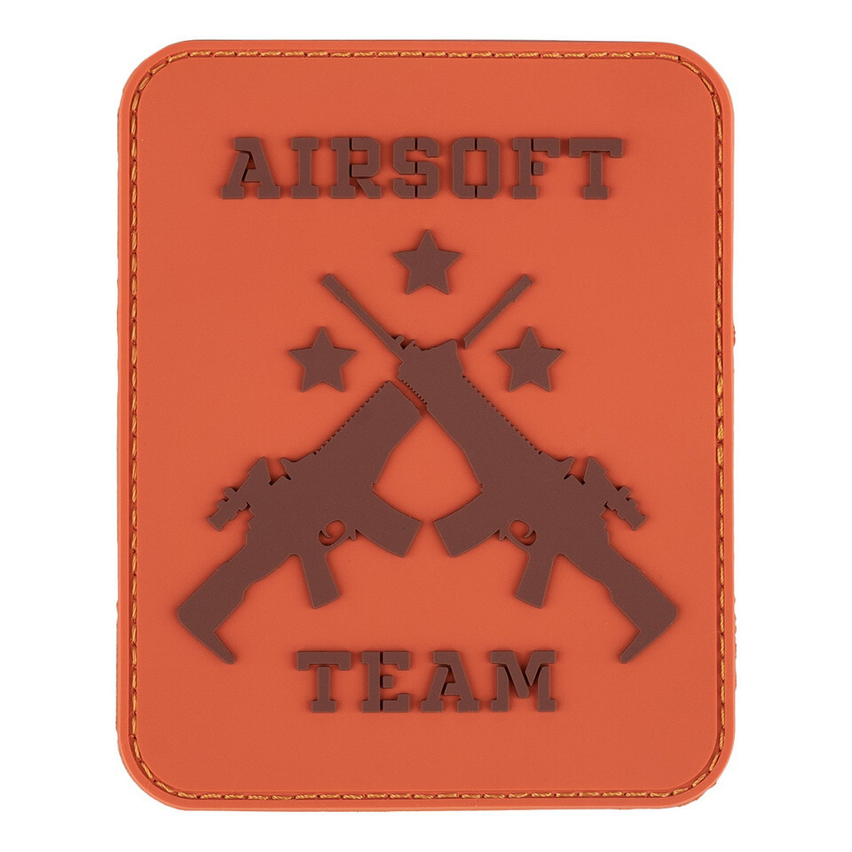 Gumová nášivka 101 Inc Airsoft team - oranžová