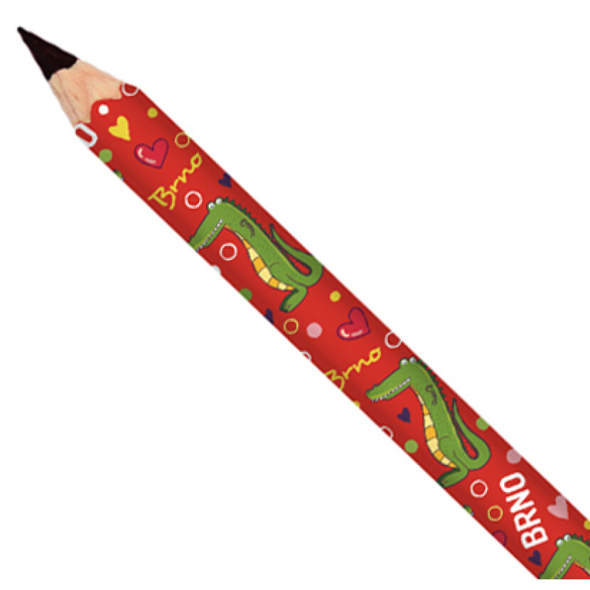 Ceruzka klasická Brno s drakmi - červená
