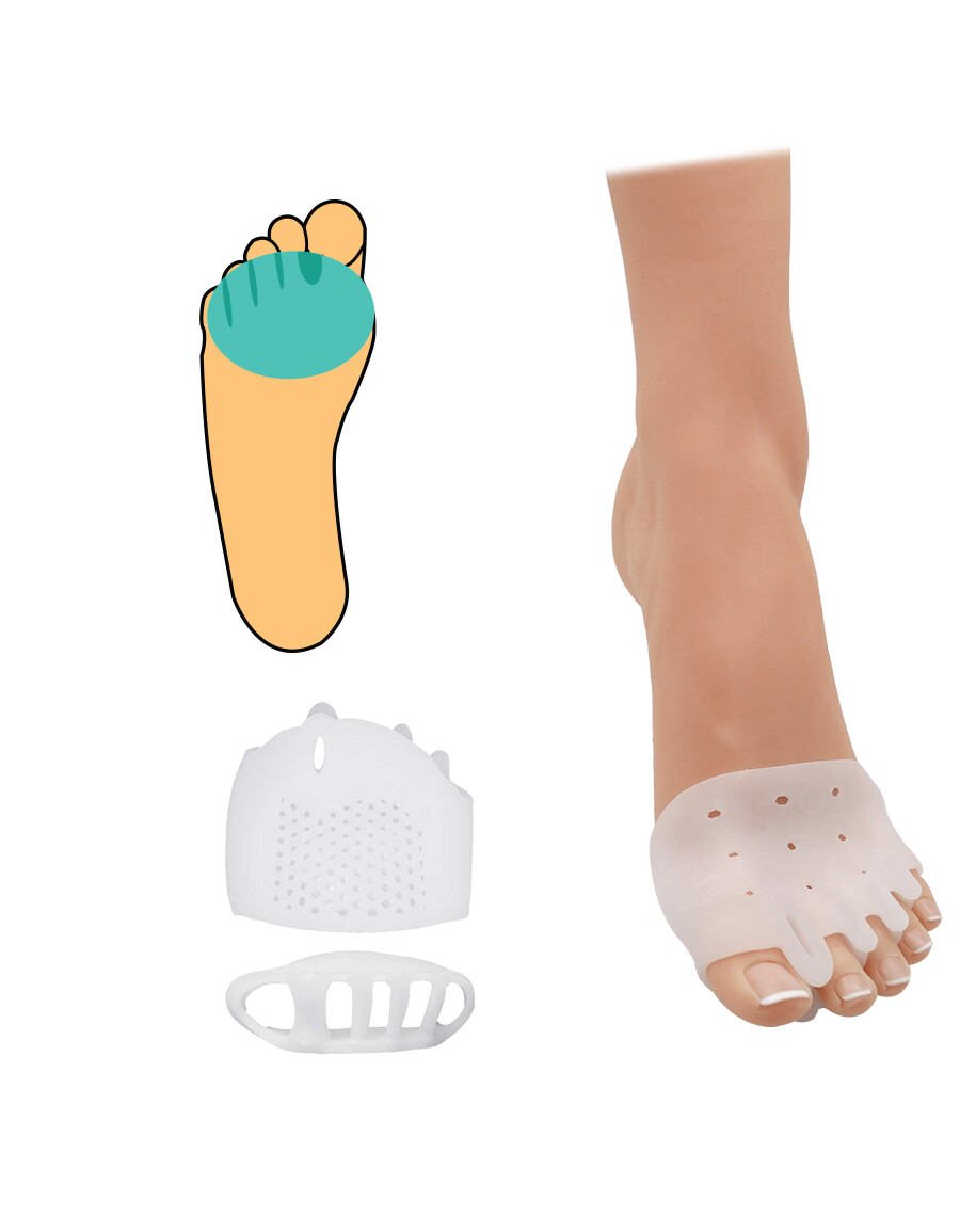 Bandáž metavankúšik so separáciou prstov s celkovým zakrytím priehlavku - biely