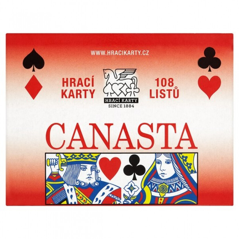 Karty papierové Canasta - farebné