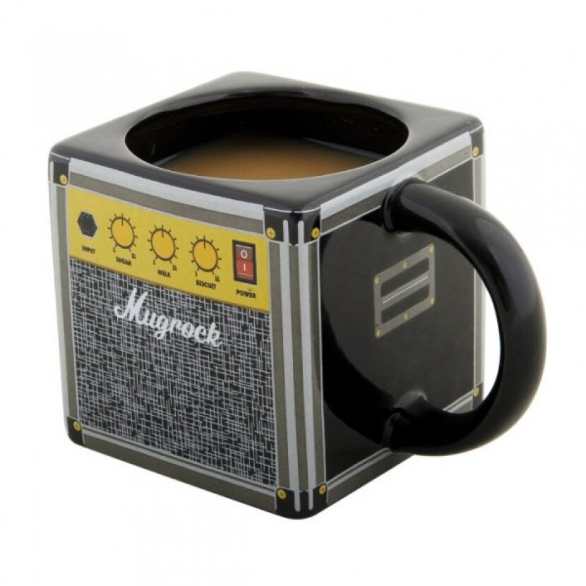 Hrnček v tvare hudobného zosilňovača - čierny