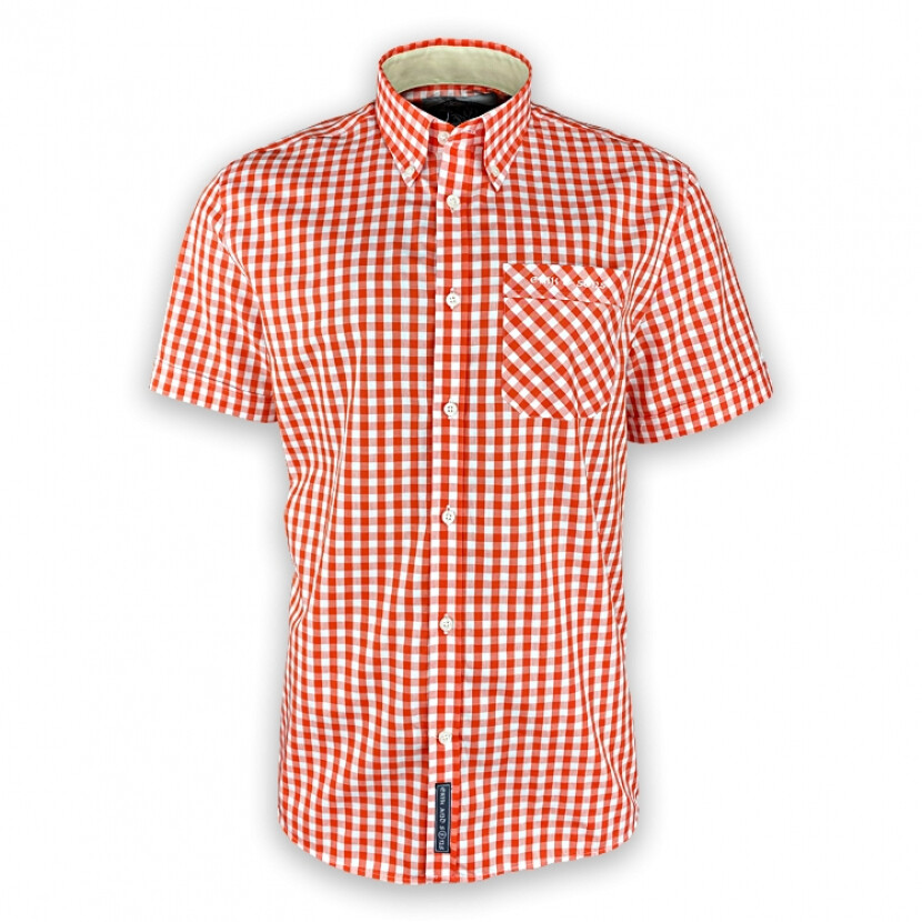 Košeľa pánska Erik and Sons Falkevik - červená-biela, M