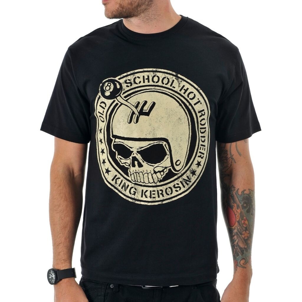 Tričko King Kerosin Oldschool Rodder - čierne, M
