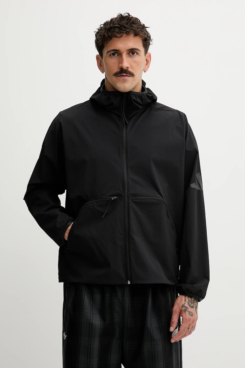 Bunda adidas Myshelter čierna farba, prechodná, JM3936