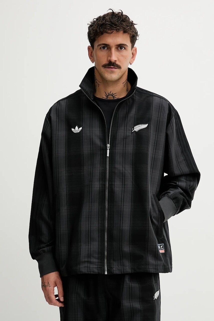 Bunda adidas Originals Firebird čierna farba, prechodná, KG4633