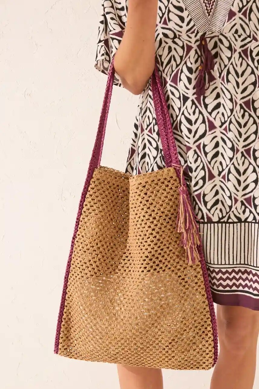 Plážová taška women'secret béžová farba, 4382369