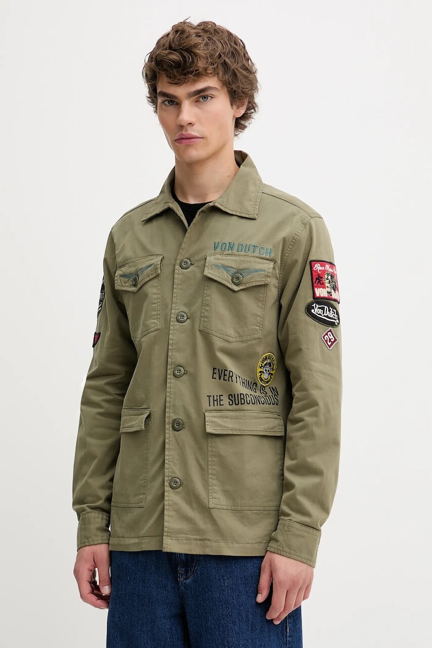 Bunda Von Dutch zelená farba, prechodná, VD.1.JKT.REBE