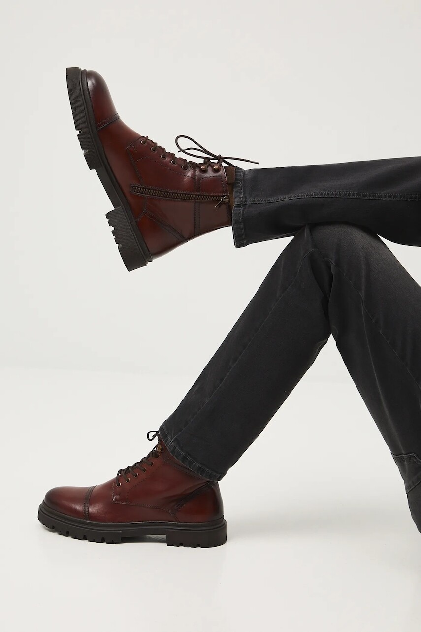 Členkové topánky Medicine hnedá farba