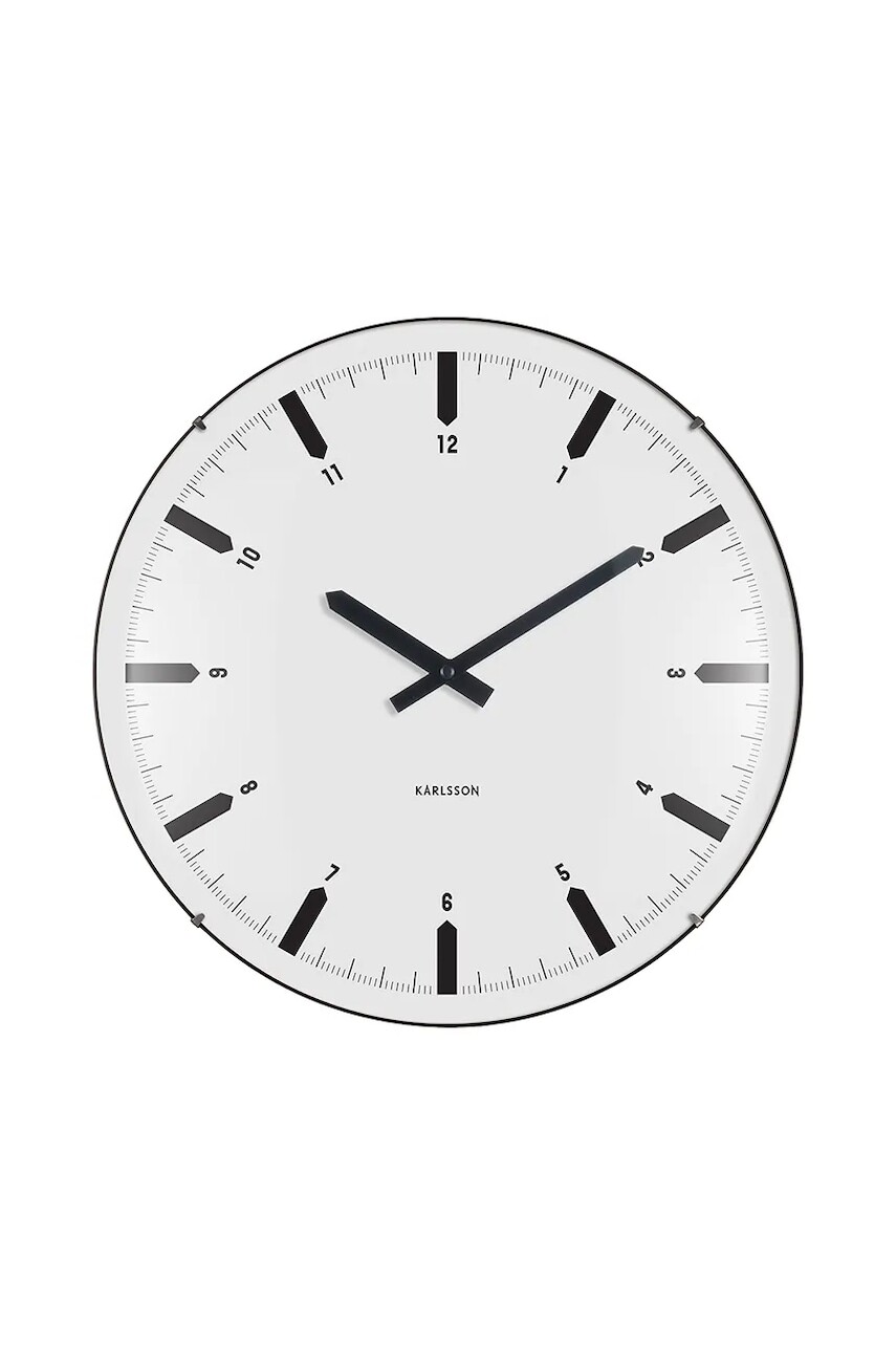 Nástenné hodiny Karlsson Realista 40,5 x 21,5 x 8,5 cm biela farba