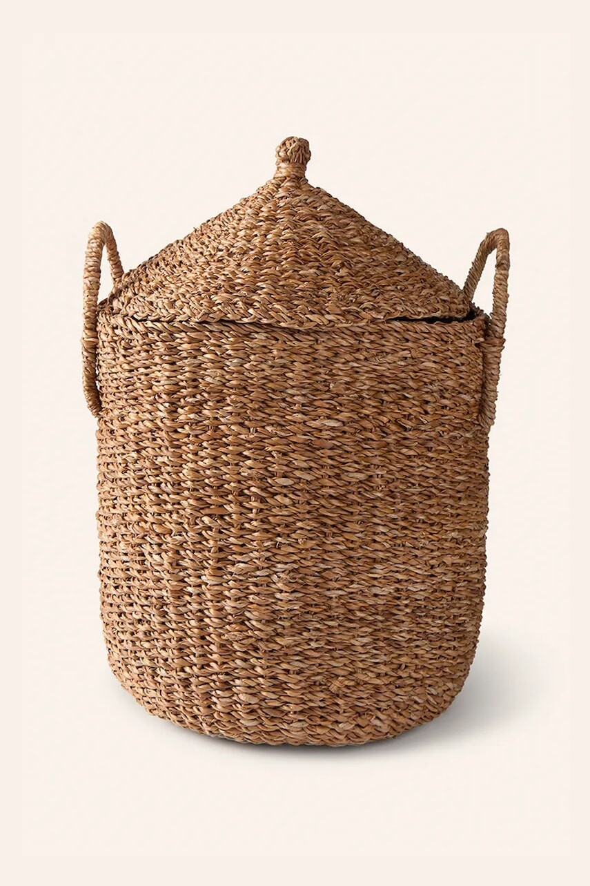 Úložný kôš Calma House Braid 45 x 32 cm oranžová farba